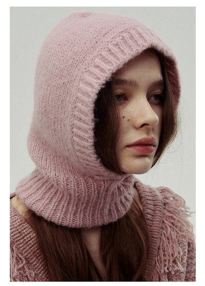 20% villane kootud mütsid Talvise soojem Unisex kapuutsiga müts kaelakrae Salliküts meestele ja naistele Suusa nokamütsid Külma müts Balaclava müts