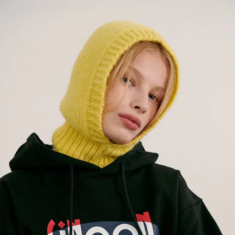 20% villane kootud mütsid Talvise soojem Unisex kapuutsiga müts kaelakrae Salliküts meestele ja naistele Suusa nokamütsid Külma müts Balaclava müts