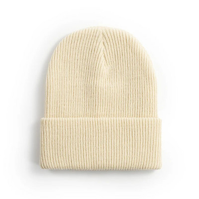 Pălării solide tricotate calde unisex pentru femei Beanie Amestec de lână Moale toamnă iarnă Bărbați Femei Căciuli Căciuli Gorro Șepci de schi 10 culori ieftine