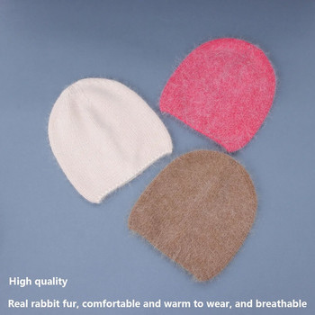 2021 νέα μόδα από γούνα κουνελιού, χειμώνας και φθινόπωρο για γυναίκες Νέα άφιξη Δημοφιλή γυναικεία καπέλα Beanie υψηλής ποιότητας μοντέρνα πλεκτά καπέλα