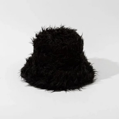 INS bieza jēra vilnas plīša kausa cepure mākslīgās kažokādas Zvejnieka cepures sievietēm, meitenēm brīvā dabā ziemas siltā pūka bļoda rudens ielas cepures