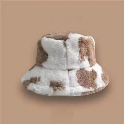 INS bieza jēra vilnas plīša kausa cepure mākslīgās kažokādas Zvejnieka cepures sievietēm, meitenēm brīvā dabā ziemas siltā pūka bļoda rudens ielas cepures