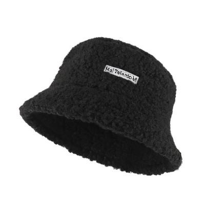 INS bieza jēra vilnas plīša kausa cepure mākslīgās kažokādas Zvejnieka cepures sievietēm, meitenēm brīvā dabā ziemas siltā pūka bļoda rudens ielas cepures