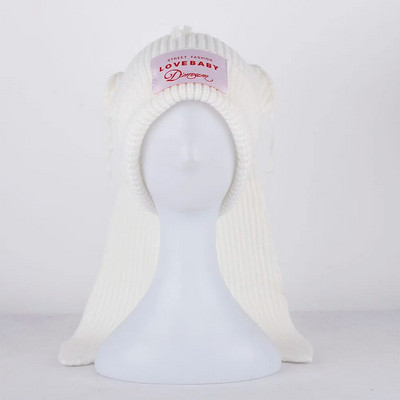 2023. aasta uus mood Skullies Beanie pikk kõrvamüts Heegeldatud kootud müts Armsad jänkukõrvad naiste mütsid Talvised soojad mütsid