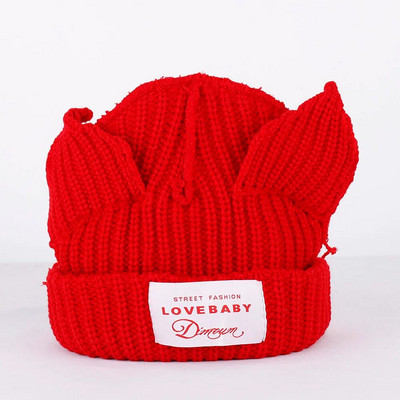 2023. aasta uus mood Skullies Beanie pikk kõrvamüts Heegeldatud kootud müts Armsad jänkukõrvad naiste mütsid Talvised soojad mütsid