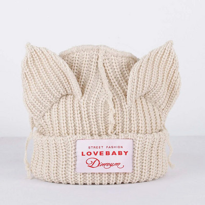 2023. aasta uus mood Skullies Beanie pikk kõrvamüts Heegeldatud kootud müts Armsad jänkukõrvad naiste mütsid Talvised soojad mütsid