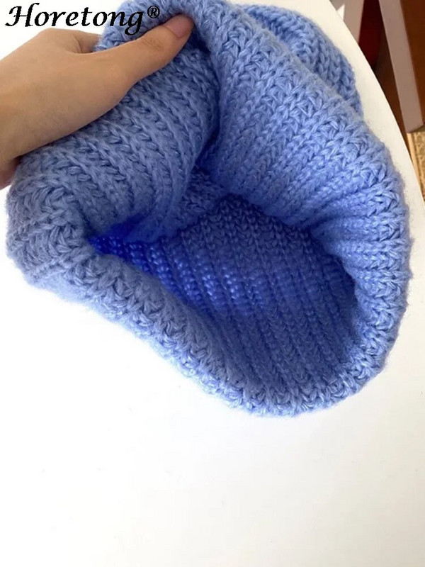 Horetongi talvine silmkoeline müts naiste korea mood Soliidne õues soe nokamüts Täiesti sobiv vabaaja elastne mugav müts 2022 uus