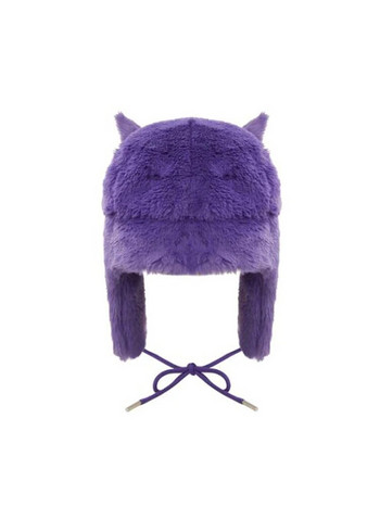 Ushanka Hat Purple Hot έκπτωση Χειμερινά γυναικεία καπέλα Trapper Γυναικεία καπέλα σκι Καπέλα Real She