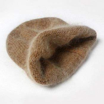 VISROVER 10 χρωμάτων μονόχρωμη γούνα κουνελιού Χειμερινό καπέλο για γυναικεία μακριά μαλλιά Ζεστό καπάκι Απλό Υψηλής ποιότητας μαλακά χειμωνιάτικα φασόλια