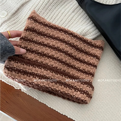 Y2K Ιαπωνικό καπέλο Beanie Ins Little Devil ριγέ πλεκτά καπέλα για γυναίκες Φθινόπωρο Χειμώνας χαριτωμένα αυτιά γάτας με μυτερό πουλόβερ γυναικείο καπέλο