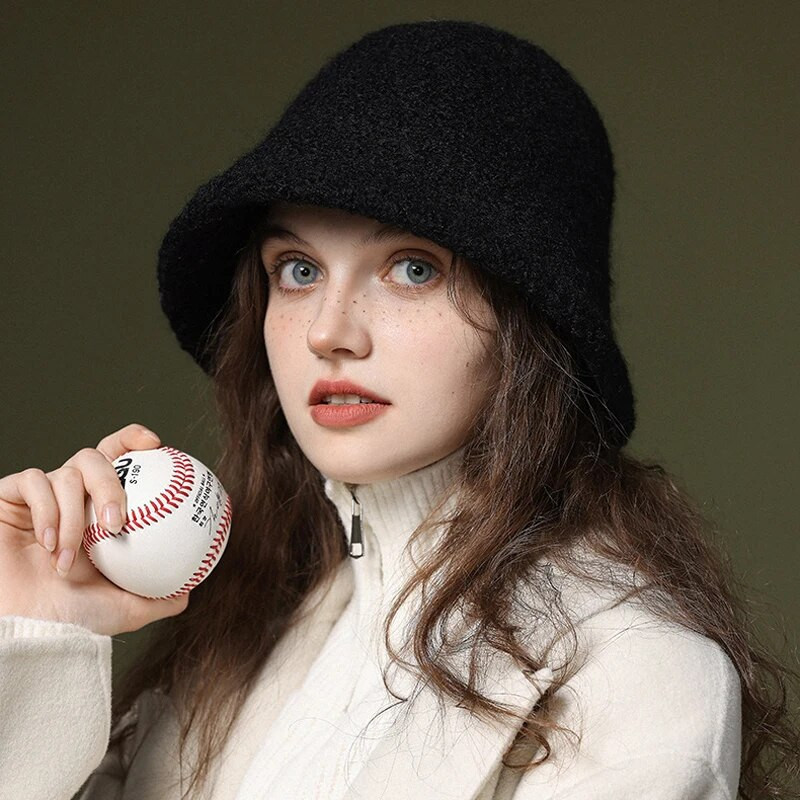 Zimski ženski šešir 2023. Jesen Topli Chapeau Bob Femme Panama šeširi Modni šešir s loptom za pecanje Ribarski šešir