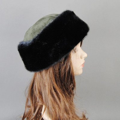 Ushanka cepure Jauna viltus zīmola cepures viltus ūdeļu kažokādas cepures sievietēm silta krievu ziemas cepure sievietēm grezna viltus ūdeļu kažokādas cepure