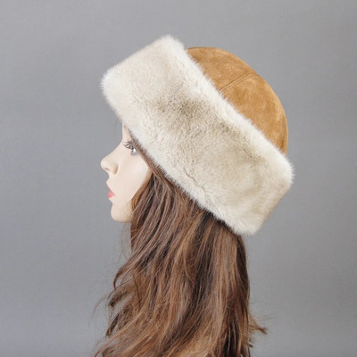 Ushanka cepure Jauna viltus zīmola cepures viltus ūdeļu kažokādas cepures sievietēm silta krievu ziemas cepure sievietēm grezna viltus ūdeļu kažokādas cepure