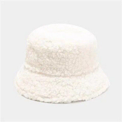 Lambavillast Unisex ämbrikübarad naistele Meestele Talvine õues päikesesirm Panama Fisherman Cap Letter Tikitud hulgimüük Chapeau