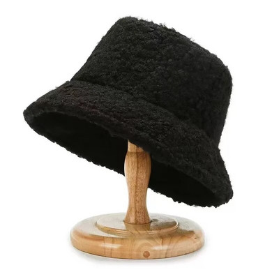 Lambavillast Unisex ämbrikübarad naistele Meestele Talvine õues päikesesirm Panama Fisherman Cap Letter Tikitud hulgimüük Chapeau