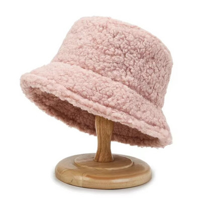 Lambavillast Unisex ämbrikübarad naistele Meestele Talvine õues päikesesirm Panama Fisherman Cap Letter Tikitud hulgimüük Chapeau