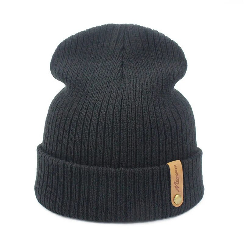 Unisex cieta korejiešu akrila trikotāžas cepures cepures sievietēm vīriešiem galvaskausa cepure siltas pupiņas meitenei rudens ziema elastīgas skullies pupiņas cepures