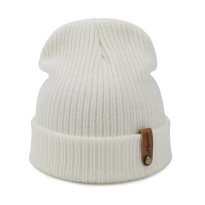 Unisex cieta korejiešu akrila trikotāžas cepures cepures sievietēm vīriešiem galvaskausa cepure siltas pupiņas meitenei rudens ziema elastīgas skullies pupiņas cepures