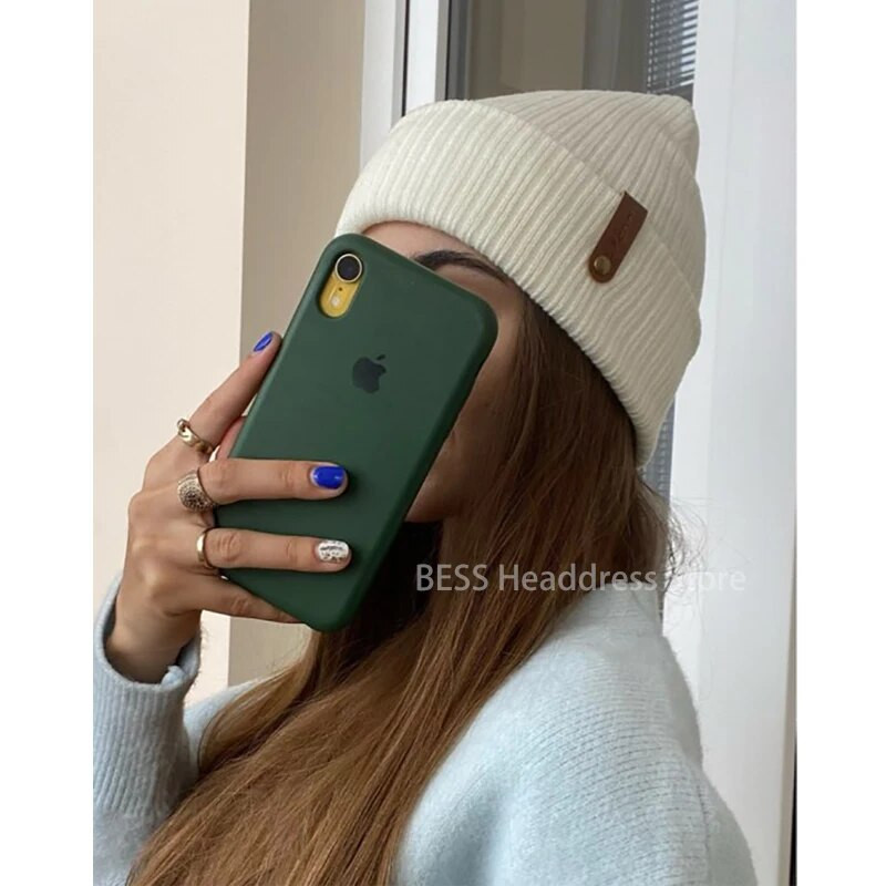 Unisex cieta korejiešu akrila trikotāžas cepures cepures sievietēm vīriešiem galvaskausa cepure siltas pupiņas meitenei rudens ziema elastīgas skullies pupiņas cepures