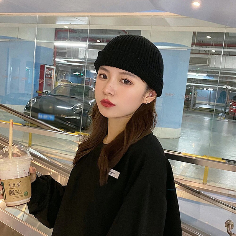 20 krāsu ziemas silts ikdienas īss diegu hip-hop pupiņas cepure korejiešu pieaugušajiem sievietēm vīriešiem elastīga vilna trikotāžas galvaskausa vāciņš vairumtirdzniecība