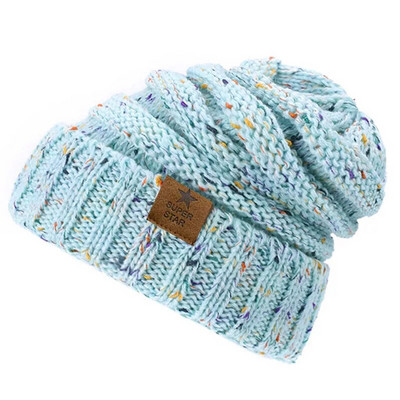 Căciulițe de iarnă marca super star Pălărie caldă de iarnă pentru femei Căciulă de fete Berici tricotate Căciulă de pălărie Gros pentru femei Skullies