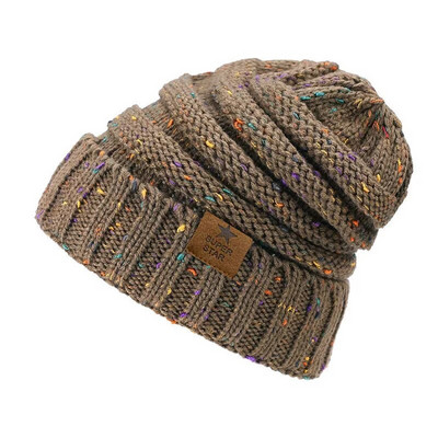 Căciulițe de iarnă marca super star Pălărie caldă de iarnă pentru femei Căciulă de fete Berici tricotate Căciulă de pălărie Gros pentru femei Skullies