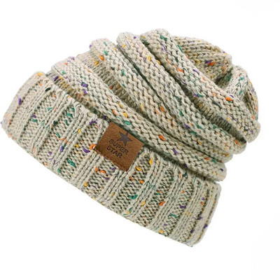 Căciulițe de iarnă marca super star Pălărie caldă de iarnă pentru femei Căciulă de fete Berici tricotate Căciulă de pălărie Gros pentru femei Skullies