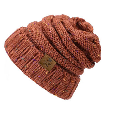 Căciulițe de iarnă marca super star Pălărie caldă de iarnă pentru femei Căciulă de fete Berici tricotate Căciulă de pălărie Gros pentru femei Skullies