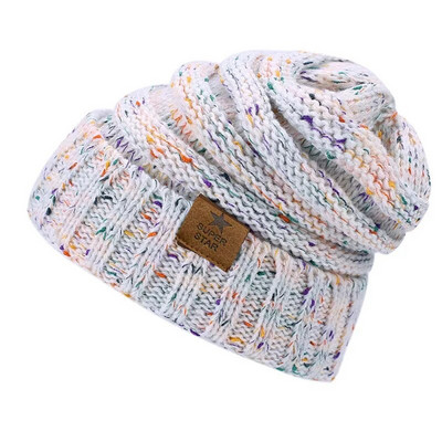 Căciulițe de iarnă marca super star Pălărie caldă de iarnă pentru femei Căciulă de fete Berici tricotate Căciulă de pălărie Gros pentru femei Skullies