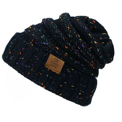 Căciulițe de iarnă marca super star Pălărie caldă de iarnă pentru femei Căciulă de fete Berici tricotate Căciulă de pălărie Gros pentru femei Skullies