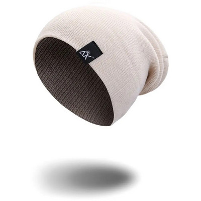 Žieminė megzta kepurė su snapučiukė moterims Vyrams Skullies Beanies Šilta laisvalaikio apleista skrybėlė Nerta snapukė Kepurė moteriška Baggy kepurė Pigūs