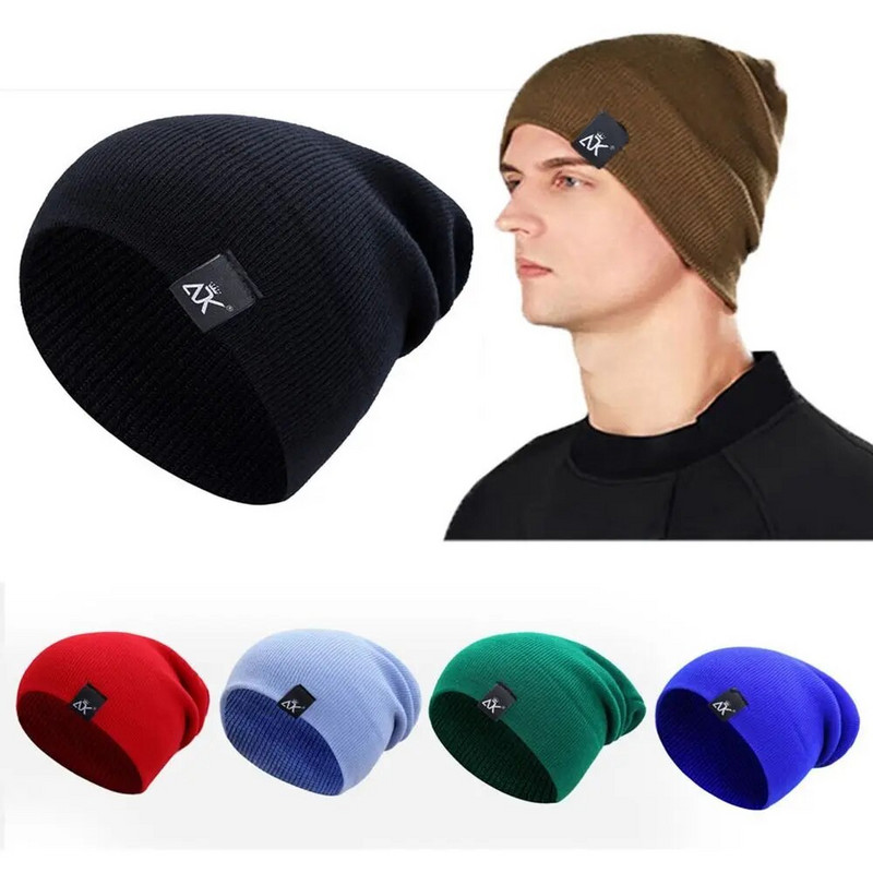 Žieminė megzta kepurė su snapučiukė moterims Vyrams Skullies Beanies Šilta laisvalaikio apleista skrybėlė Nerta snapukė Kepurė moteriška Baggy kepurė Pigūs