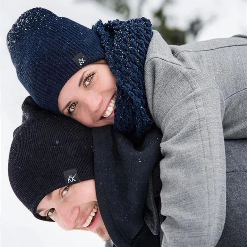 Žieminė megzta kepurė su snapučiukė moterims Vyrams Skullies Beanies Šilta laisvalaikio apleista skrybėlė Nerta snapukė Kepurė moteriška Baggy kepurė Pigūs