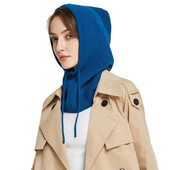 Sparsil Unisex πλεκτό κασκόλ Καπέλο με κουκούλα Γυναικείο κασμίρ Beanie Bonnet Γυναικείο μάλλινο λαιμό & πρόσωπο Balaclava Skullies Ανδρικές κουκούλες