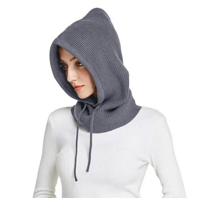 Sparsil Unisex πλεκτό κασκόλ Καπέλο με κουκούλα Γυναικείο κασμίρ Beanie Bonnet Γυναικείο μάλλινο λαιμό & πρόσωπο Balaclava Skullies Ανδρικές κουκούλες