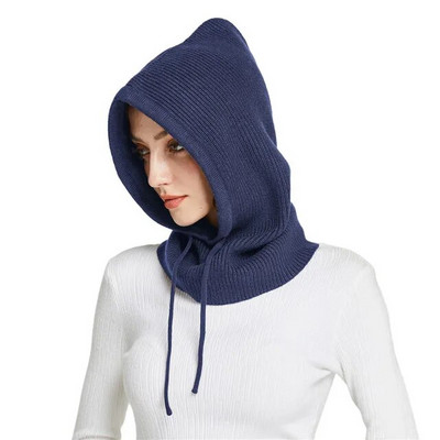 Sparsil Unisex πλεκτό κασκόλ Καπέλο με κουκούλα Γυναικείο κασμίρ Beanie Bonnet Γυναικείο μάλλινο λαιμό & πρόσωπο Balaclava Skullies Ανδρικές κουκούλες
