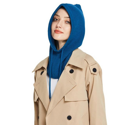 Sparsil Unisex πλεκτό κασκόλ Καπέλο με κουκούλα Γυναικείο κασμίρ Beanie Bonnet Γυναικείο μάλλινο λαιμό & πρόσωπο Balaclava Skullies Ανδρικές κουκούλες