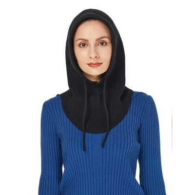 Sparsil Unisex πλεκτό κασκόλ Καπέλο με κουκούλα Γυναικείο κασμίρ Beanie Bonnet Γυναικείο μάλλινο λαιμό & πρόσωπο Balaclava Skullies Ανδρικές κουκούλες