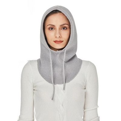 Sparsil Unisex πλεκτό κασκόλ Καπέλο με κουκούλα Γυναικείο κασμίρ Beanie Bonnet Γυναικείο μάλλινο λαιμό & πρόσωπο Balaclava Skullies Ανδρικές κουκούλες