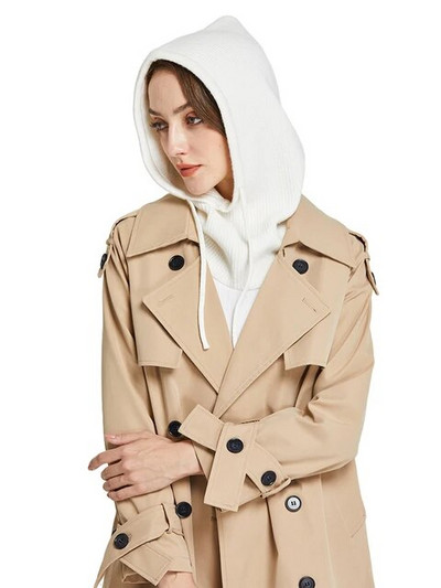 Sparsil Unisex πλεκτό κασκόλ Καπέλο με κουκούλα Γυναικείο κασμίρ Beanie Bonnet Γυναικείο μάλλινο λαιμό & πρόσωπο Balaclava Skullies Ανδρικές κουκούλες