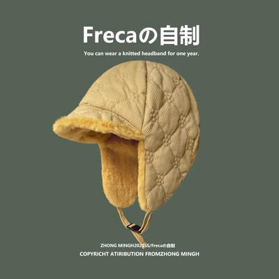 Sieviešu plīša bumbvedēja cepures ziemas ausu aizbāžņa vāciņš riteņbraukšanai vēja necaurlaidīgs aukstumizturīgs pulovers pilota cepure vīriešiem LeiFeng cepure