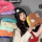 Ins Fashion Beanie Pălărie pentru femei Șapcă tricotată cu fir Hiphop Beanie Skullies Pălării Bomboane Culori Cuplu șepci de schi Bonnet cald de lână