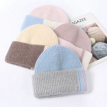 Νέο μίξερ χρώματος Γυναικείο καπέλο χειμερινού καλύτερου ταιριάσματος Winter Rabbit Fur Beanies Νέο κασμίρ Γυναικείο ζεστό καπέλο καπέλο δώρο χονδρικής