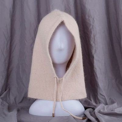 2022 JAUNA Ziemas cepure Īstas truša kažokādas ziemas cepures sievietēm Modes siltas cepures Uzlabota biezināta pagarināta pulovera šalles cepure