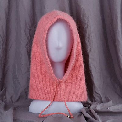 2022 JAUNA Ziemas cepure Īstas truša kažokādas ziemas cepures sievietēm Modes siltas cepures Uzlabota biezināta pagarināta pulovera šalles cepure