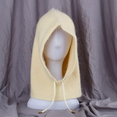 2022 JAUNA Ziemas cepure Īstas truša kažokādas ziemas cepures sievietēm Modes siltas cepures Uzlabota biezināta pagarināta pulovera šalles cepure