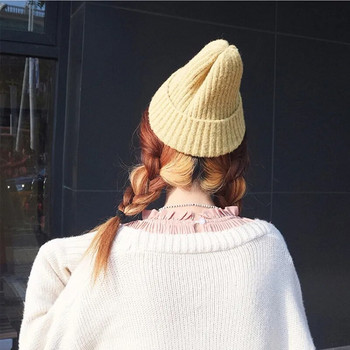 Νέα χρώματα καραμέλας Χειμερινό καπέλο Γυναικείο πλεκτό καπέλο ζεστό μαλακό μοντέρνο καπέλο Kpop στυλ μαλλί Beanie Κομψό καπέλο παντός αντιστοιχίας
