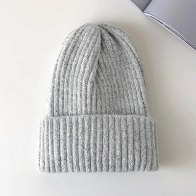 New Candy Colors Pălărie de iarnă Pălărie tricotată pentru femei Pălărie caldă și moale la modă Pălărie din lână în stil Kpop Pălărie elegantă cu toate potrivirile