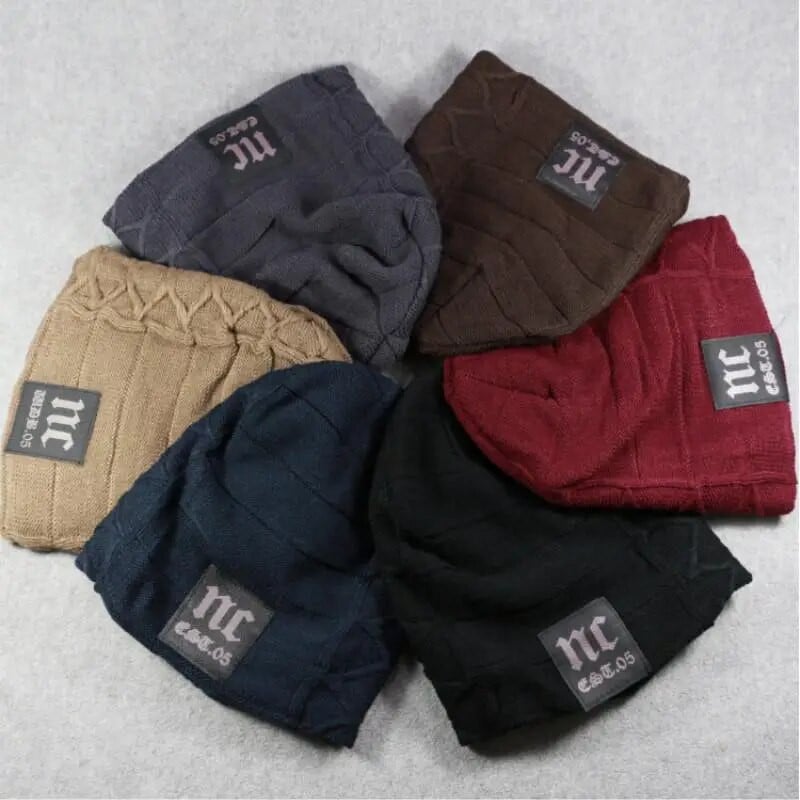 Nova uniseks topla zimska kapa, modna pletena kapa s natpisom NC, za muškarce i žene, s dodatkom debele skijaške kape s krznom