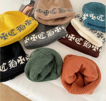 2023 Winter Knitted Skullies Beanies για γυναίκες Καπέλα μπερέ για κορίτσια Μάλλινα καπέλα καπό Γυναικεία Καπέλα πλέξιμο Casual καπέλο Καπέλο χιπ χοπ εξωτερικού χώρου